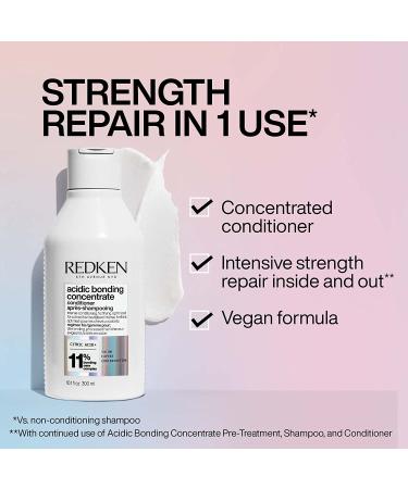 Redken Bonding Shampoo for Damaged Hair Repair - Acidic Bonding Concentrate - 10.1 Fl Oz (Pack of 2) - Buy Online on GoSupps.com