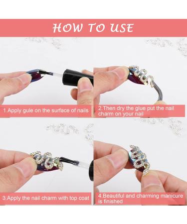 MWOOT 10 Piece 3D Snake Nail Charms Set - Gold & Silver Snake Wave Jewelry Gems Nail Art Kit for Women, Girls, Manicure Salon - Rhinestones Nail Decorations - Buy Online on GoSupps.com