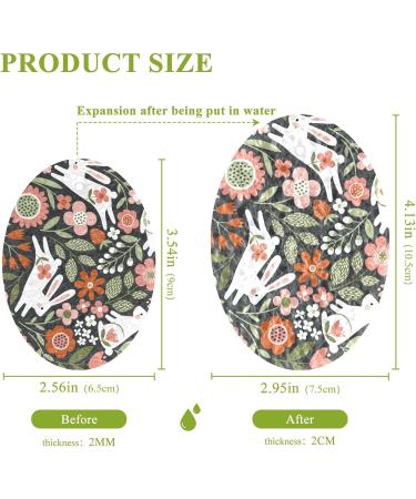 3-Pack Cleaning Kitchen Sponges Oval Cute Rabbit Kitchen Cellulose Dishwashing Wood Pulp Cotton - Buy Online on GoSupps.com