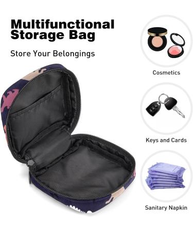 Dinosaur Print Menstrual Cup Pouch & Pad Bag - Portable Feminine Hygiene Storage - Buy Online on GoSupps.com