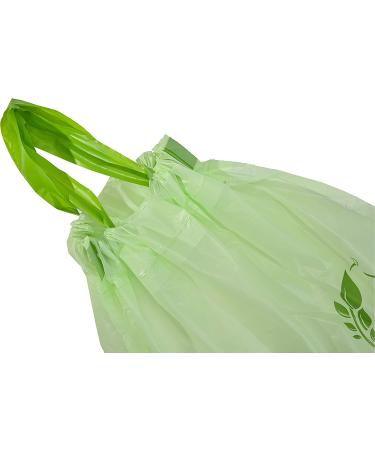 UNNI 100 Compostable Drawstring Bags - 13 Gallon, 30 Count, Heavy Duty 1 Mil, ASTM D6400 & EN 13432 Certified - Buy Online on GoSupps.com