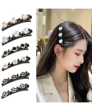 Delicate Hair Clips Sectioning Hair Clips For Thick Thin Hair Daily Use Hair Sectioning Gifts For Women Girls Hair Cli Camellia Black - Buy Online on GoSupps.com