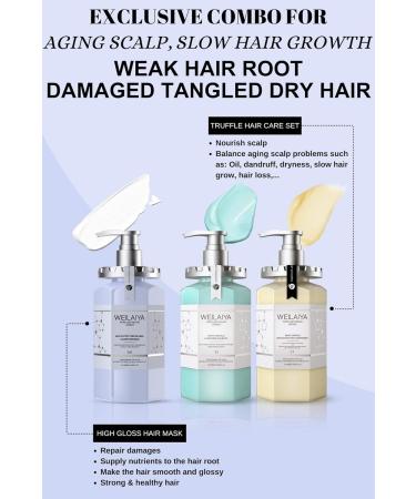 Weilaiya Comb Truffle Shampoo Set & High Gloss Hair Mask 450mL - Repair Damaged Hair Rebuild Structure Anti-Aging Long-Lasting Color - Buy Online on GoSupps.com