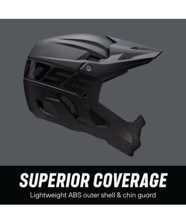Mongoose Full Face Team Issue Bike Helmet | Matte Black Adult/Small | Head Circumferences 47-62cm - Youth & Adult Sizes - Buy Online on GoSupps.com