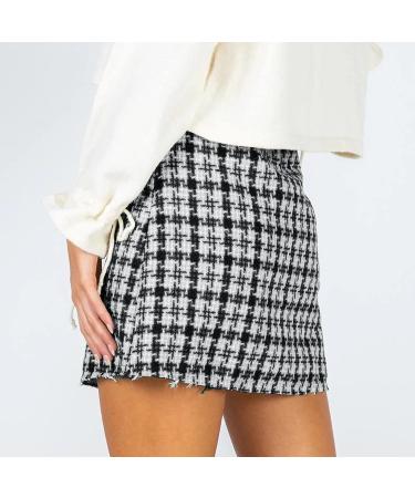 Elegant Women's Chiffon Maxi Skirt - Floral Ruffles Asymmetrical Waist & Vintage Style | Casual Long & Short Checkered Options - Buy Online on GoSupps.com