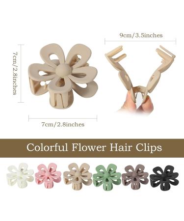 6 Pcs 2.8 Inch Flower Claw Clips for Women - Cute Daisy Hair Clips Set - Buy Online on GoSupps.com
