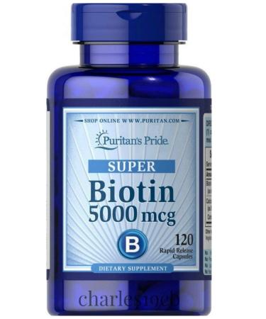 Puritan's Pride Biotin 5000 mcg-120 Capsules