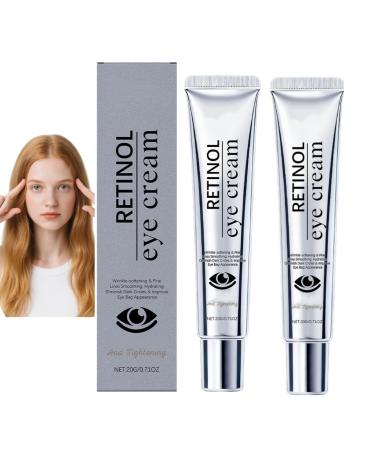 ZHJZGS Retinol Eye Cream 20 g moisturizing eye care for adults soothes dryness firms firms and smoothes the skin of the eyes reduces fine lines 2 pieces