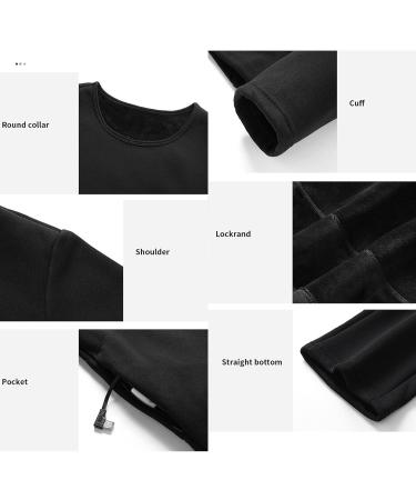 Yokbeer Heated Underwear Set - 22 Heating Zones 3 Temperature Control USB Heated Thermal Underwear for Women - Size 3XL Black - Buy Online on GoSupps.com