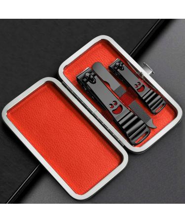 longzon Nail Clippers 2 Pack Nail Clipper Set Stainless Steel Nail Cutter Fingernails Toenails Thick Nails Kit for Men&Women - Black - Buy Online on GoSupps.com