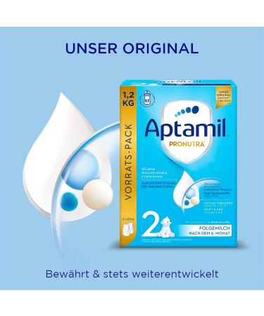 Aptamil Pronutra Follow-On Formula 2 (6+ Months) - Palm Oil Free Gentle Lactofidus Process 1.2kg Storage Pack - International Shipping Available - Buy Online on GoSupps.com