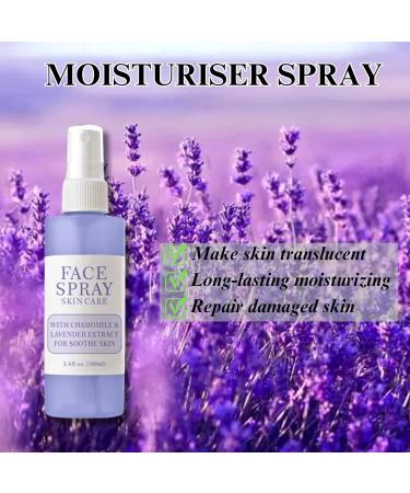 Lavender Hydrating Face Mist Facial Spray with Lavender & Chrysanthemum Lavender Face Toner for Dry Skin Makeup Setting Spray for Face Soothing Face Spray Nourishing Dry Skin & Relieve Acne 100ml - Buy Online on GoSupps.com