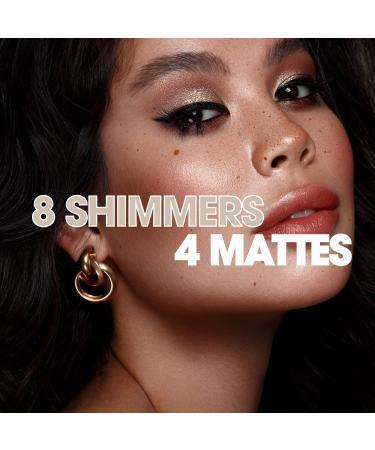 Nude Smokey Neutral Eyeshadow Palette - 12 Highly Pigmented Cool Toned Shimmer Matte Colors For Professional Everyday Looks - Travel Size Eye Shadow Makeup Palette With Mirror Neutral Nude Grey Silver - Buy Online on GoSupps.com