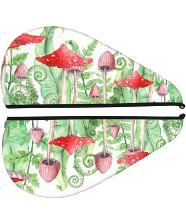 Amanita Fly Agaric Microfiber Hair Towel - Super Absorbent Quick Dry Wrap for Long Curly & Thick Hair | Soft Coral Velvet for Women - Buy Online on GoSupps.com