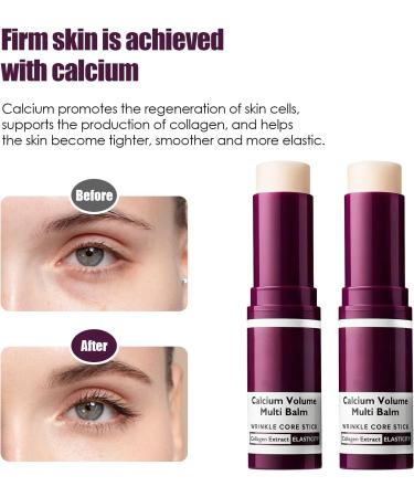 Cemenrete Lot de 2 baumes au calcium multi baume anti- ge et raffermissant Cor en Skincare Stick Calcium Volume Multi Baume hydratant anti- ge pour les yeux le visage le cou - Buy Online on GoSupps.com