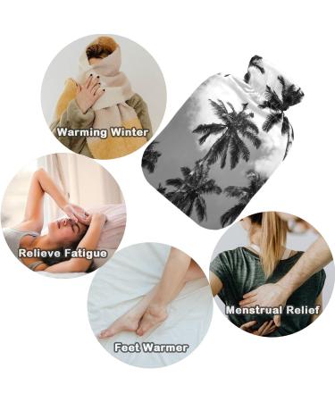 NAANLE 2L Coconut Palm Transparent Hot Water Bottle with Lid - Ideal for Menstrual Cramps Pain Relief & Heat Therapy - Buy Online on GoSupps.com