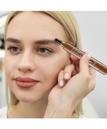 Eyebrow pen 4 Points Eyebrow Pen Waterproof Eyebrow Pencil Long Lasting Eyebrow Makeup for Natural Looking Eyebrows - Buy Online on GoSupps.com