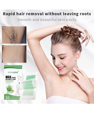 Wax Strips for Body Arms & Legs - Natural Hair Removal for All Skin Types | Women s Green Wax Strips - Buy Online on GoSupps.com