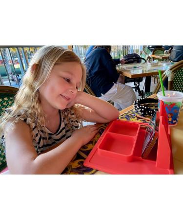 Silicone Media Mat with Tablet/Phone Stand for Kids - Coral | Dishwasher Safe - Buy Online on GoSupps.com
