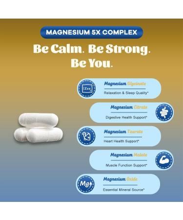 Glucosamine Chondroitin MSM & Magnesium Complex Supplement Set, 2 individual bottles Glucosamine Complex and Magnesium Complex for Cartilage, Joint Health and Muscle Bone Support- 240 Capsules 120 Count (Pack of 2) - Buy Online on GoSupps.com