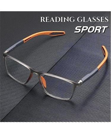 Shop Manly Kicks Reading Glasses - Ultra-Light Anti-Blue Light Presbyopic Glasses for Men | Certainow | Orange Red Black | International Shipping Available - Buy Online on GoSupps.com