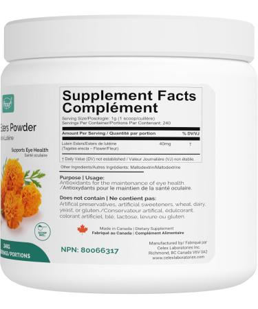 VORST Lutein Esters Powder 240g | Scoop Included | Eye Health Supplement - Buy Online on GoSupps.com