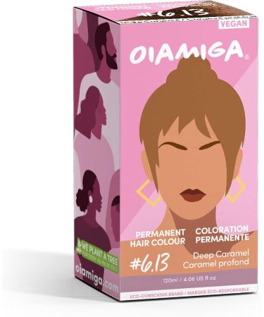 Oiamiga Deep Caramel Permanent Hair Dye Inclusive Hair Colour for All Hair Types Rapid Processing Made with Natural Ingredients Vegan and Cruelty Free 120ml - Buy Online on GoSupps.com