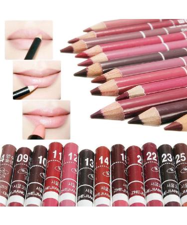 12-Piece Waterproof Lip Liner Set - Long-Lasting Lip Contour Makeup Gift for Women & Girls - Buy Online on GoSupps.com