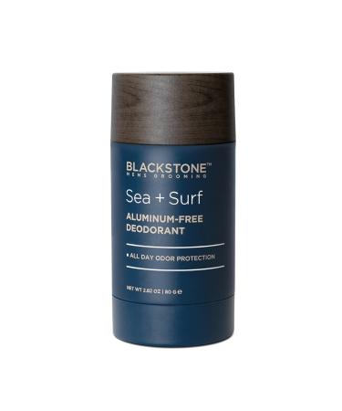 Blackstone Men's Grooming Aluminum-Free Deodorant - All Day Odor Protection | Long Lasting Protection - Sea & Surf (2.82 oz) Sea+Surf