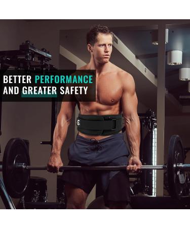 Sawan Weight Lifting Belt for Men & Women - Ultimate Fitness & Bodybuilding Support | Strength Training Powerlifting Gym | Adjustable Black Design - Buy Online on GoSupps.com