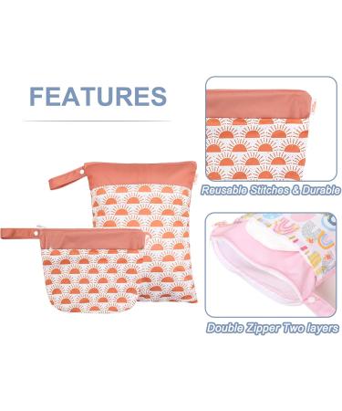 Maeau 2-Piece Wetbag Set - Waterproof Diaper Bags & Baby Organizer - Reusable Kindergarten Wetbags in 23 Patterns (20x28cm + 30x40cm) - Buy Online on GoSupps.com