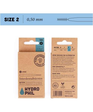 Sustainable Bamboo Interdental Brushes - Eco-Friendly & Biodegradable | Hydrophil - Multiple Sizes Available - Buy Online on GoSupps.com