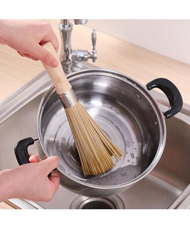 Dishwashing Brushes Natural Bamboo Brushes Pot Brushes Household Cleaning Brushes Kitchen Cutlery Brushes Small Cleaning Brushes with Ergonomic Handles for Household Cleaning - Buy Online on GoSupps.com