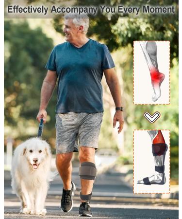AFO Foot Drop Brace - Comfortable Posture Support for Men & Women | Medical Orthotic Brace for Walking (XL Left - Buy Online on GoSupps.com