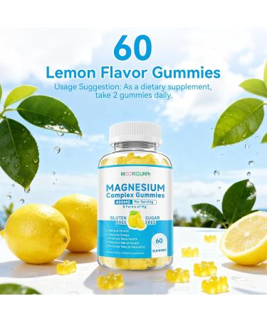 Magnesium Complex 8-in-1 Gummies for Adults & Kids with Ashwagandha Vitamin D3 B12 Magnesio Complex Supplements for Women Men Vegan Magnesium Glycinate for Relax Zzz Bone Health 60 Count 60 Count (Pack of 1) - Buy Online on GoSupps.com