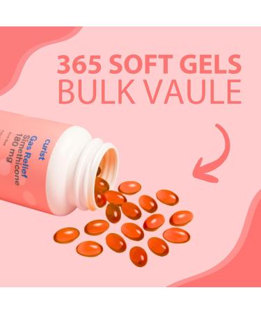 Curist Gas Relief Simethicone 180 mg Softgels (365 Count) - Digestive Relief Bloating Relief & Anti Flatulence Gas Pills for Adults - Aids Bloating Relief (365 Softgels) - Buy Online on GoSupps.com