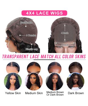 SOSATISFY 22 Inch Deep Wave Lace Front Human Hair Wig - HD Transparent Wet and Wavy Glueless Wig for Black Women with Baby Hair - Buy Online on GoSupps.com