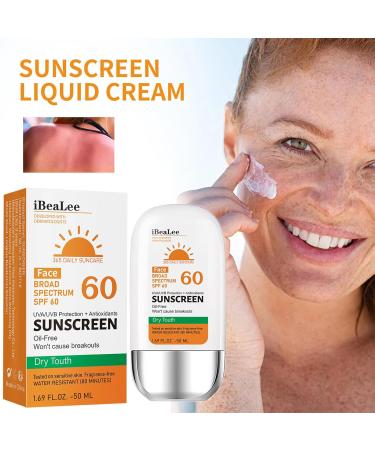 Sunscreen SPF60 Sun Screen Protector for Face and Body 50ml Waterproof & Sweat-proof Sun Cream Ultra Light Moisturizing Sun Lotion for Women Men Non Greasy Sun Block Cream - Buy Online on GoSupps.com