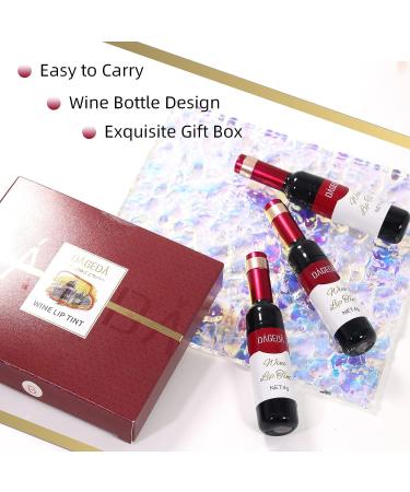DAGEDA Wine Lip Tint Set - 5 Matte Lipsticks + 1 Lip Plumper | Long Lasting Waterproof Liquid Lipstick | Velvety Lip Gloss Gift Kit - Color C - Buy Online on GoSupps.com