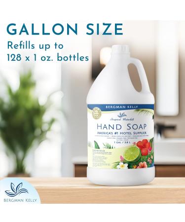 BERGMAN KELLY Tropical Waterfall Liquid Hand Soap - 128 fl oz Refill Gallon for Hotels | Refreshing Hand & Body Soap in Bulk - Buy Online on GoSupps.com