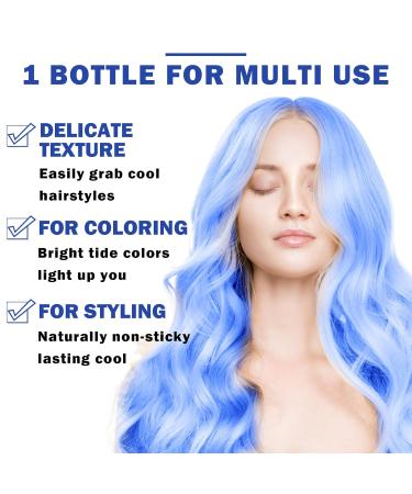 Blue Hair Dye Wax - Temporary Color 24-Hour Long Lasting Washable - Perfect for Parties Cosplay & Halloween - Buy Online on GoSupps.com