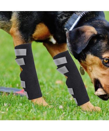 Pssopp 2Pcs Dog Rear Leg Braces Canine Hind Hock Sleeves Joint Wraps with Safety Reflective Straps for Joint Injury Protection Sprain Wound Healing(XL) - Buy Online on GoSupps.com