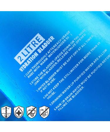 OutyFun 2L Hydration Bladder with Insulated Tube for Hiking and Cycling - Leakproof EVA Safe Material Water Reservoir - Buy Online on GoSupps.com