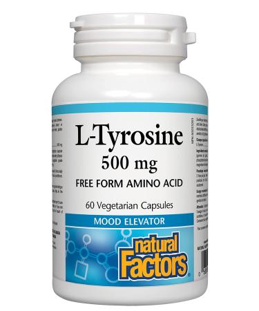 Natural Factors L-Tyrosine 500 mg 60 Vegetarian Capsules