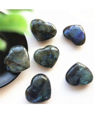 Moonstone Crystal Heart Shape Natural Labradorite Palm Stone Healing Gemstone Mineral Reiki Chakra Crystal Polished Pouch - Buy Online on GoSupps.com