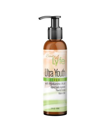 Ultra Youth Serum | 12 oz Large Bottle | Anti Wrinkle Face Serum Hyaluronic Acid Wrinkle Reducing Formula For Face Topical Facial Serum For Flawless Skin Restores Boost Collagen