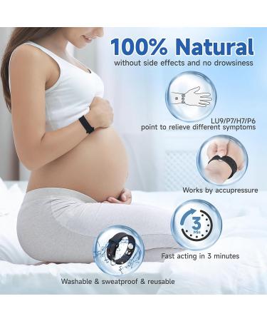 LYJEE Motion Sickness Bands - Anti-Nausea Wristbands for Adults & Kids | Morning Sickness Relief Acupressure for Travel (Black - Buy Online on GoSupps.com