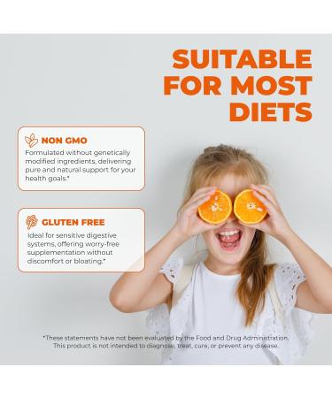 ELICORE Kids Omega 3 Gummies DHA & EPA Fish Oil Supplement for Brain, Vision & Immune Health - Non-GMO, Gluten-Free Orange Flavor Chewable Omega 3 for Kids Gummy 4+ - 60 Count - Buy Online on GoSupps.com