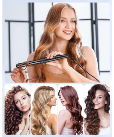 CkeyiN 5 in 1 Ceramic Curling Iron Set | Interchangeable Barrels | Adjustable Temperature | Hair Curlers for All Hair Types | Black - Buy Online on GoSupps.com