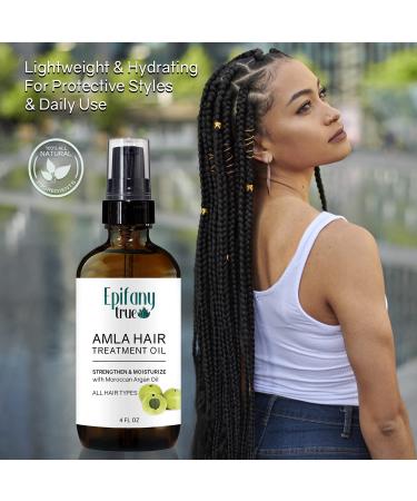 Epifany True Amla Hair Treatment Oil 4oz - Promotes Hair Growth, Prevents Loss & Thinning | For Sensitive Scalp & Protective Styles | Infused with Argan, Jojoba & Jamaican Black Castor Oil | 100% Natural - Buy Online on GoSupps.com